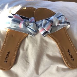 Just Fab bow slides